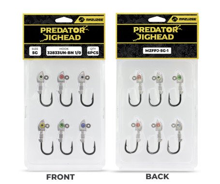 AQUA MARINE - Predator Jighead - 5G (Hook: 32833UN-BN 1/0)